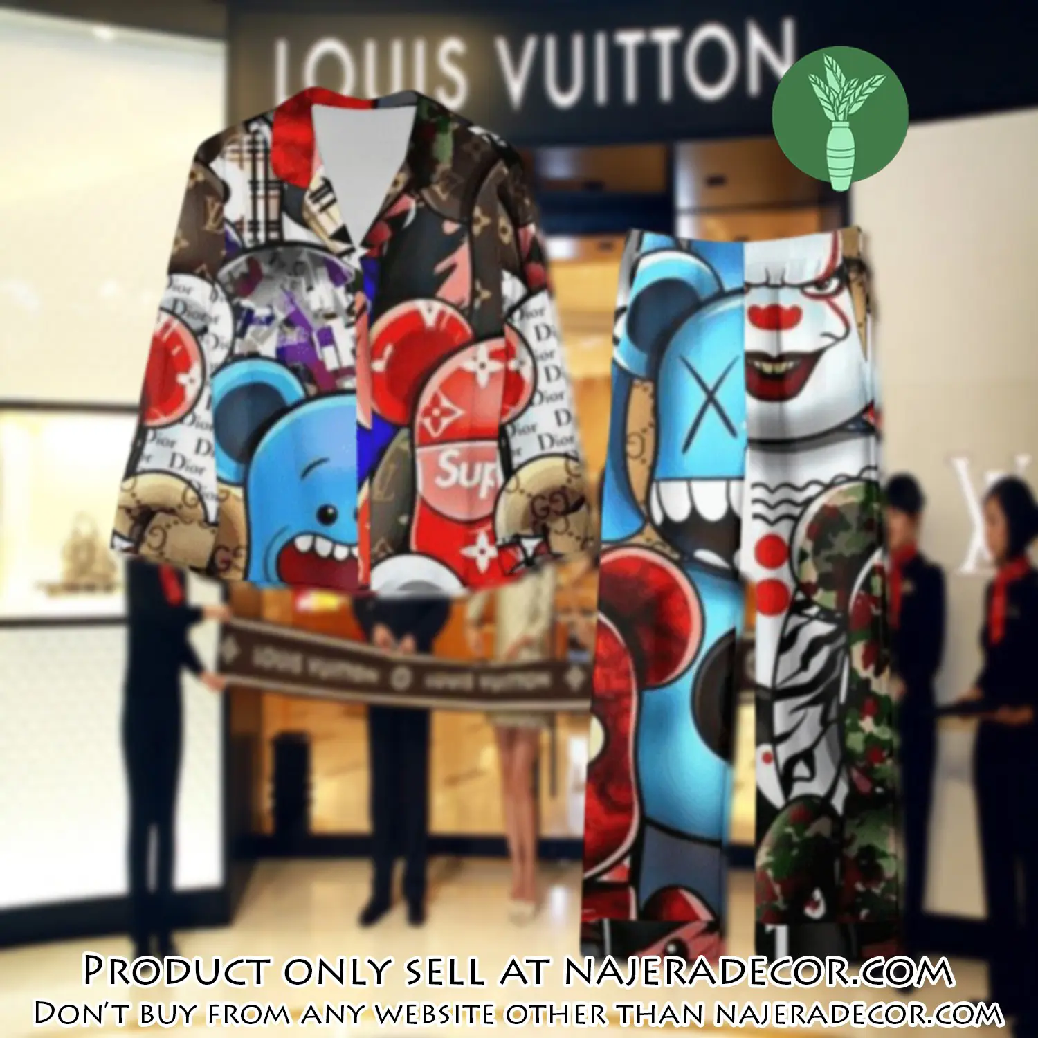 Trending luxury lv satin pajama set pjs1076 njr3757821